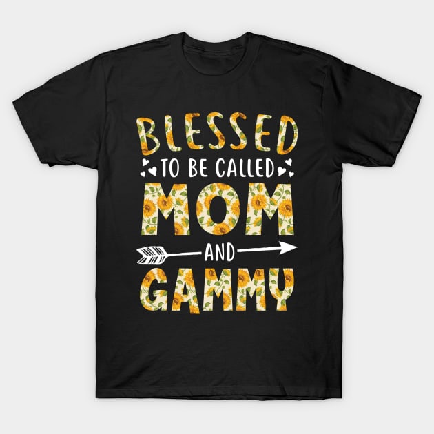 Blessed to Be Called Mom and Gammy Sunflower Christmas T-Shirt by calvinglory04